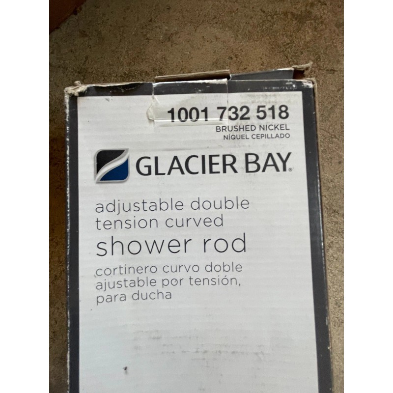 Glacier Bay #35644BNHD Adjustable Double Tension Curved Shower Rod in