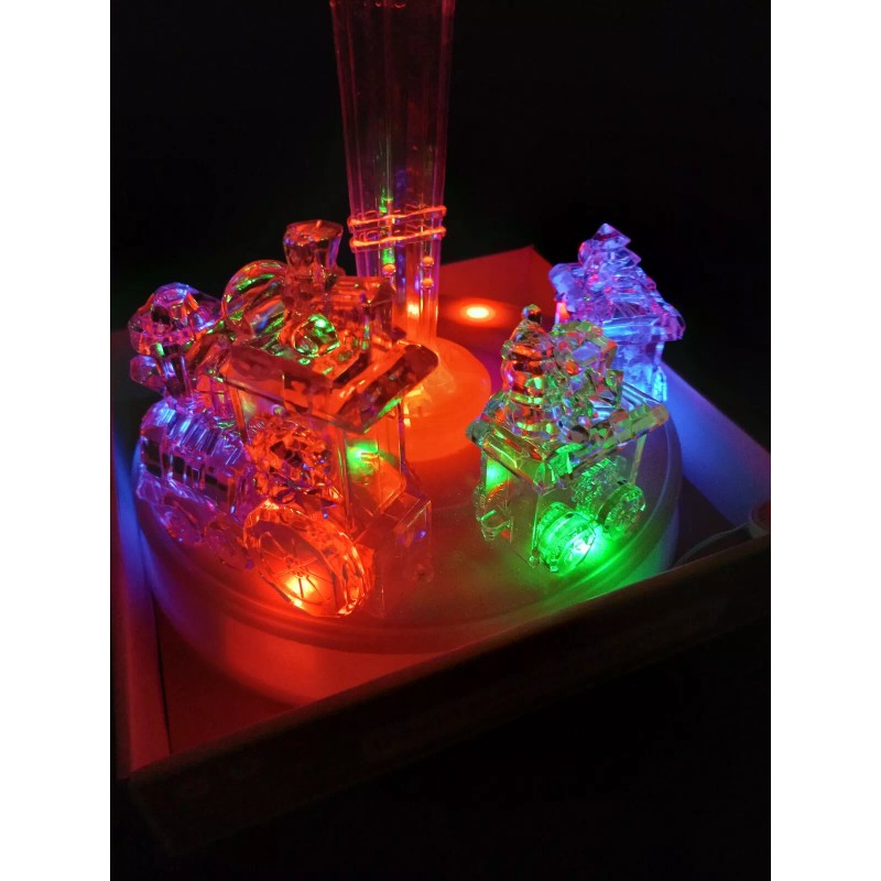 Holiday Time NUTCRACKER color changing LED LIGHT UP Animation TRAIN