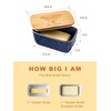 YHOJOY Ceramic Butter Dish with Lid, Covered Butter Dish for
