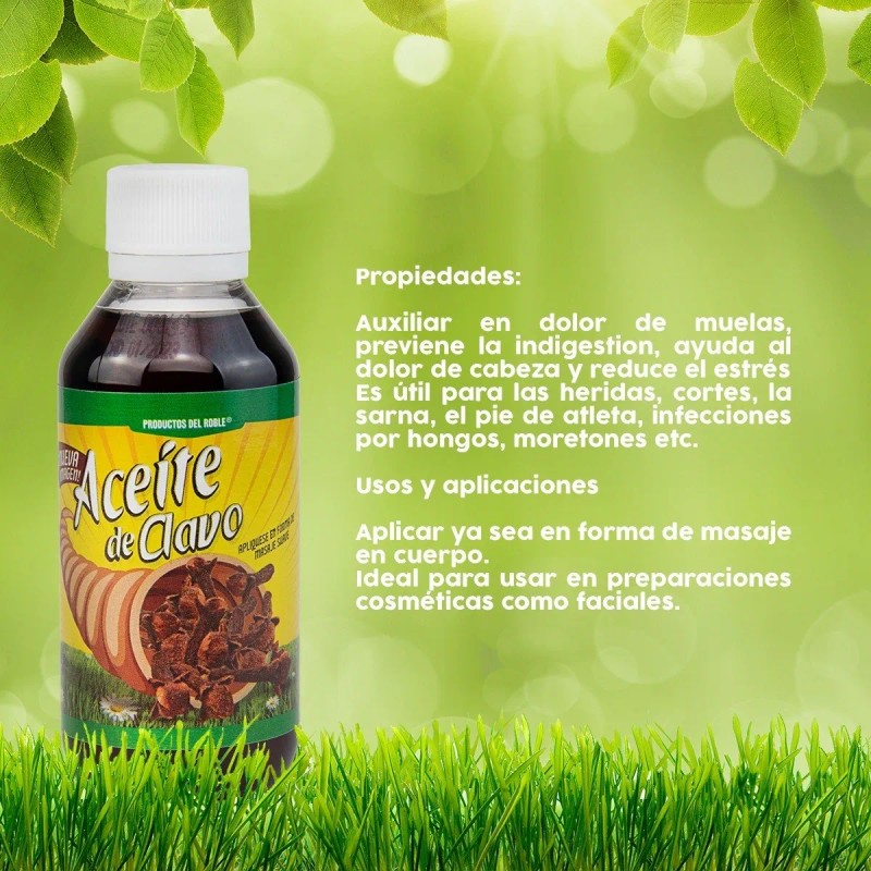 Aceite De Clavo - Del Roble 120 Ml.