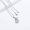Baby Footprint Cremation Urn Necklace for Ashes Stainless Steel Mini