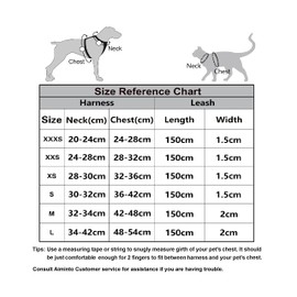 Aiminto Premium Denim Dog Harness and Leash Set, Step in, Breathable Mesh, Lightweight, Reflective Vest Harness - for Medium Dogs (Baby Blue, L)