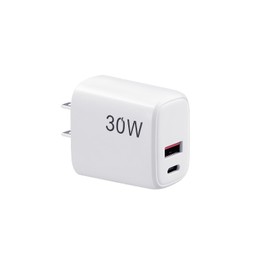 USB C Fast Charger for Smartphone - USB + Type C 30W Wall Charger Hub for Phones Pad Laptop