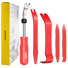 Powseed Upholstery Removal, Resin Uchibari Remover, 4 Piece Panel Removal, Clip, Clamp Tool, Set of 5, Handy Remover, Lining, Stripping, Removal, Tool Parts, Original Tool