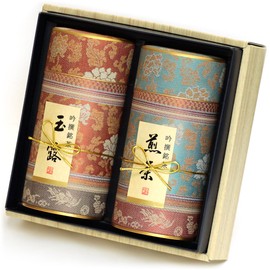 Kyoto Rikyuen Tea Gyokuro・Sencha Assortment Gyokuro 80g Sencha 80g Tea Gift Set Domestic Tea Leaves Kyo Nishijin-302 MG-302