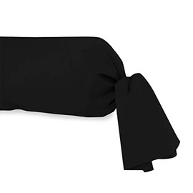 Soleil d'ocre Cutting Bolster Cotton Black 45 x 185 cm