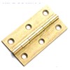 2 PACK 2" 50mm SOLID BRASS DRAWN BUTT HINGES SC