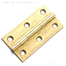 2 PACK 2" 50mm SOLID BRASS DRAWN BUTT HINGES SC + SCREWS