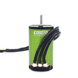Castle Creations Motor, 4-Pole SENSORED BRUSHLESS 1412-3200KV 5MM Shaft, Green