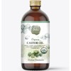 SULU ORGANICS Castor Oil- USDA Certified Organic(16 fl.oz Glass Bottle) Cold Pressed Hexane Free- 100% Pure
