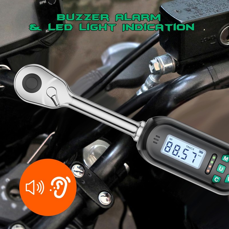 KOEORWS 1/2 Inch Drive Digital TorqueWrench, 5.02-99.57Ft.lb/6.8-135N.m, Electronic Torque Wrench
