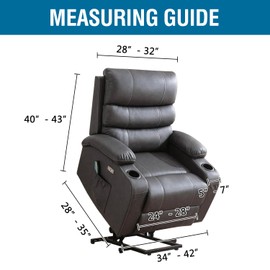 H.VERSAILTEX 100% Waterproof Recliner Chair Cover, Electric Power Lift Recliner Chair Covers Stretch Jacquard Fabric Furniture Protector for Pets Elder Protector, Washable，Medium，Sea Grass