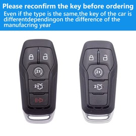 CHQLPBF for Ford Key Fob Cover Soft TPU Key Fob Protector for Ford Fusion Edge F-150 Mustang Lincoln Explorer MKX MKC MKZ Smart Key Fob Case (Black model)