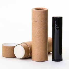 1/2 OZ (Tall) Kraft Brown Paperboard Lip Balm/Cosmetic/Lotion Tubes (100)