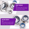 WJMY Self-Locking Nuts Hex Nuts 200 Pieces 304 Stainless Steel
