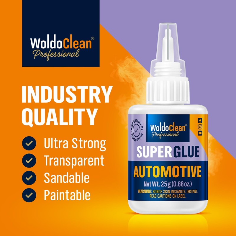 WoldoClean Super Glue for Cars & Vehicles - Extra Strong