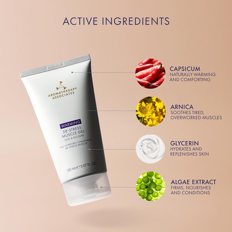 Aromatherapy Associates Warming De-Stress Muscle Gel 150ml | Post-Workout &