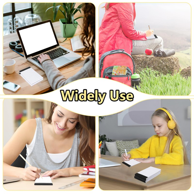 Hopton Notepad Small A7, Pack of 6 Lined Writing Pad,