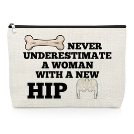 Hip Replacement Recovery Gift Makeup Bag Surgery Recovery Gifts for Women Injury Get Well Soon Present New Hip Joint Cosmetic Bag for Family Friends Surgery Patients from Nurse Doctor Travel Pouch