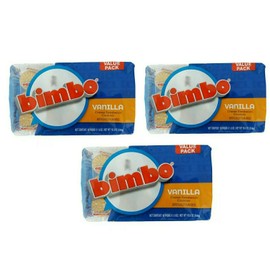 Bimbo Vanilla Cream Sandwich Cookies Galletas Candy Sweets (3 Bag of 10 Packs)
