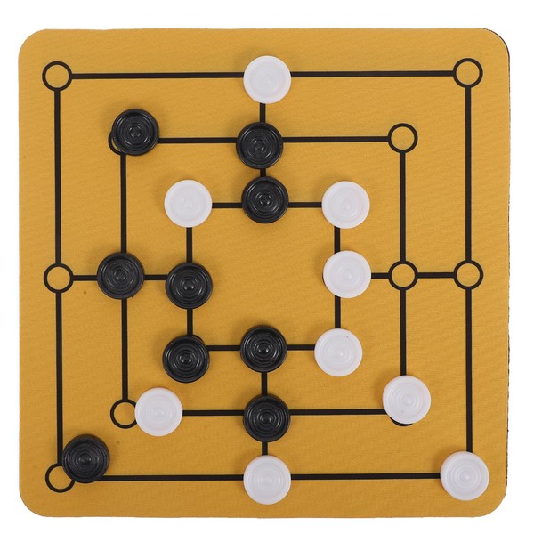 DECHOUS Nine Mens Morris Chess Board Game Set - Portable