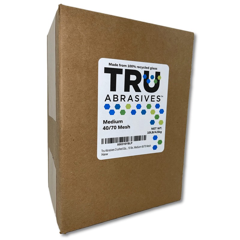 Tru Abrasives Crushed Glass 10 lbs. Medium 40/70 Mesh
