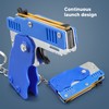 4pcs Rubber Band Launcher Toy Foldable Mini Portable Metal Rubber