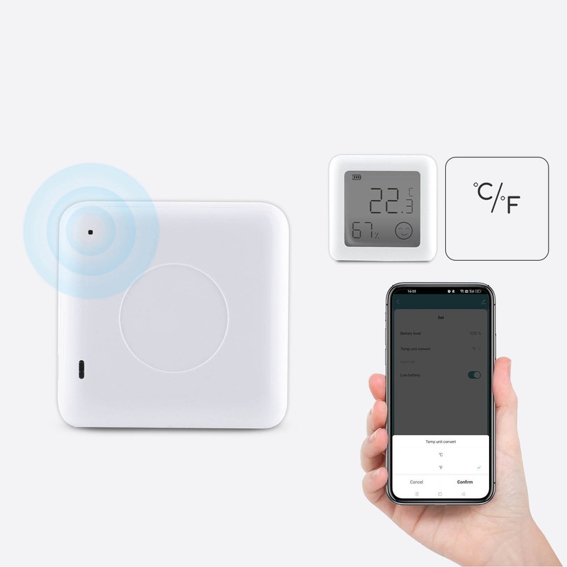 Temperature Sensor Humidity Tester Digital Display Remote Control Thermometer DC