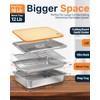 Matchwaves Grilling Prep and Serve Trays with Lid, Stainless Steel