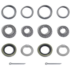 iBroPrat 2 Sets 3500 LB Boat Trailer Axle Bearing Kits, L68149 L44649 Bearing Kits, 171255TB/10-19 Grease Seals, Spindle Tang Washer and Cotter Pins for #84 Spindle
