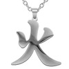 Wchama Fire Kanji Elements Necklaces for Japanese Stainless Steel Pendant