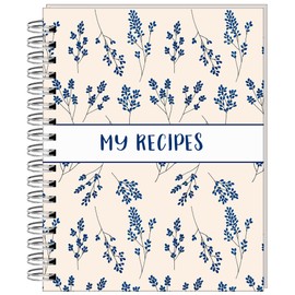 Recipe NoteBook to Write in Your Own Recipes, 7" x 9" Hardcover Notebook with 200 Recipe Template Pages (100 sheets), 8 Movable Dividers Tabs, and 24 Category Stickers for Organized Recipes' Cookbook