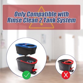 Sgizoku Mop Replacment Head Compatible with Viledar RinseClean Mop Refills Heads : 3PCS Blue Microfiber Mop Head for RinseClean 2 Tank System