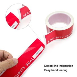 BOMEI PACK Transfer Tamper Evident Security Tape,Tamper Proof Packing Tape,Transfer Tamper Resistant Void Tapes Red for Evidence Box, Envelope, Shipment (Pre-Cut)