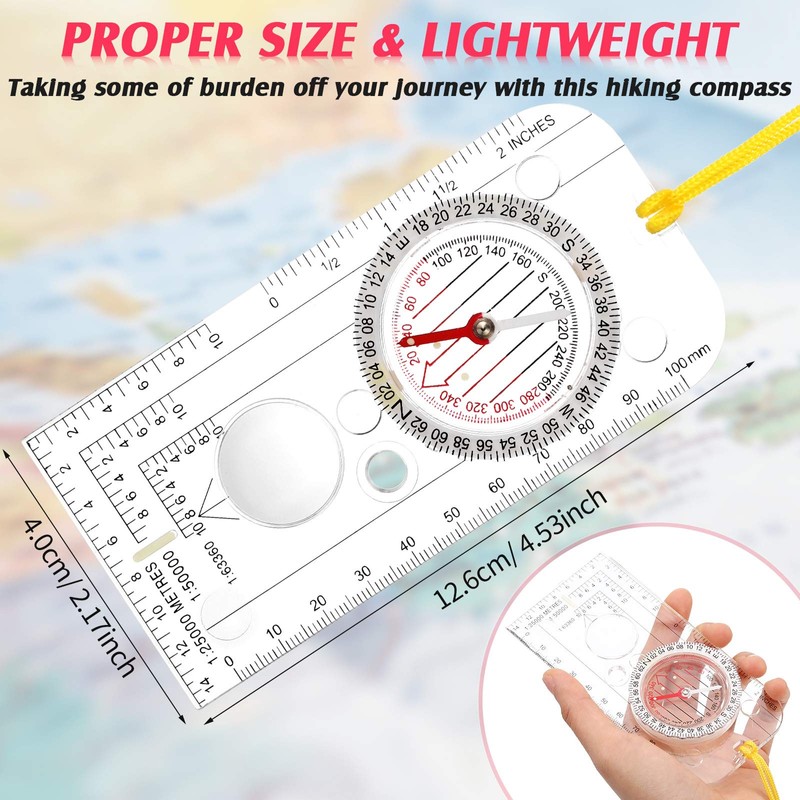 Navigation Compass Scout Compass Orientation Run Compass Lightweight Hiking Compass