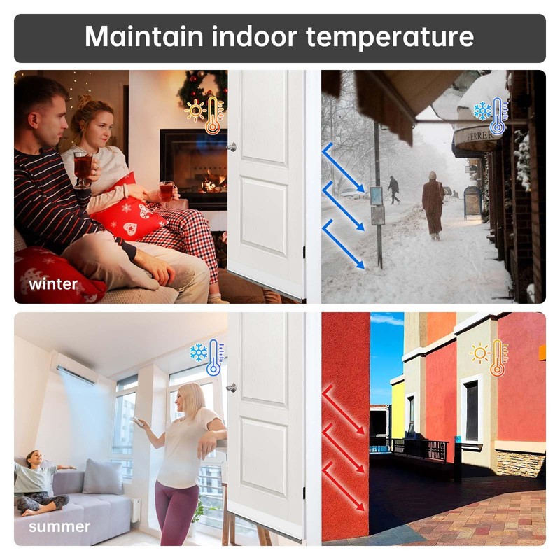 Door Sweep for Bottom of Door, Integrated Bottom Door Draft
