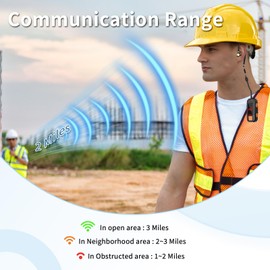 HAOO Waterproof Super Mini Walkie Talkies Pro with 22 FRS Channels, LED Display Two Way Radio, Portable Walkie Talkies for Restaurant Outdoor Baseball Tourism Hospital, 2 Pack