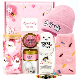 Boo Basket Stuffers for Women, Halloween Gifts Basket Cute Spooky Gift Set