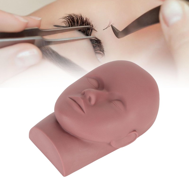 Eyelash Practice Training Head, Portable Mannequin Head Model Training Mannequin