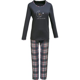 Erwin Müller Ladies Single Jersey Pyjamas, Anthracite