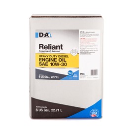 D-A LUBRICANT COMPANY 52205, Reliant Premium Heavy Duty Diesel Engine Oil | Synthetic Blend SAE 10W30 | Comparable to T5 Synthetic Blend | 6 Gallon Bag-in-a-Box (24 Quarts) | Easy Dispense Faucet