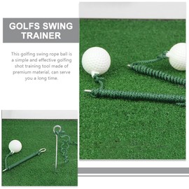 BESPORTBLE Tools Golf Balls Golfs Swing Rope Balls Golfs Training Aid Golfs Swing Trainer Rope for Golfs Auxiliary Tool Wear Rope Golf Accessories Metal Ball Rope Men and Women Portable
