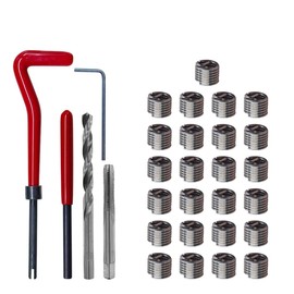 BDZMC 30PCS M6 x 1.0mm Thread Repair Insert Kit, Metric Helicoil Kit Compatible Hand Tool Set, M6 Thread Repair Kit Stainless Steel Helicoil Inserts Set for Auto Repairing