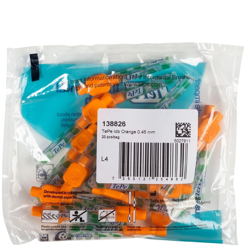TePe Interdental Brush Orange (ISO Size 1: 0.45 mm) /