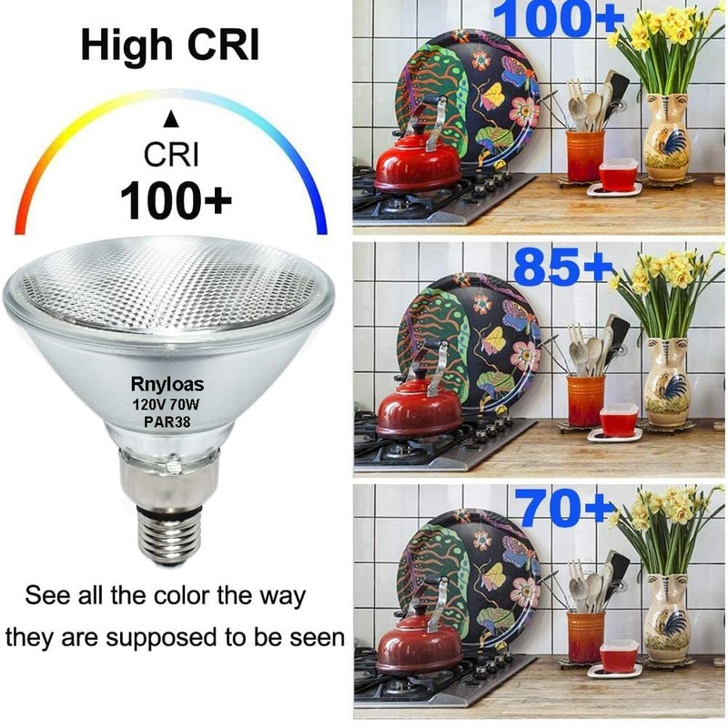 Rnyloas PAR38 Flood Light 70W 120V（80W Equivalent,4 Pack Long Lifespan