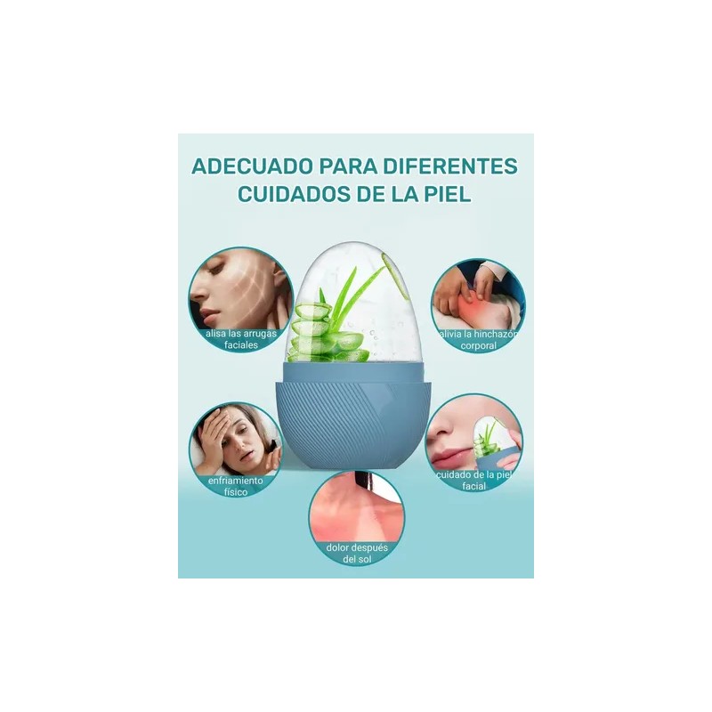 Rodillo Silicón Hielo Para Masaje Facial Reutilizable