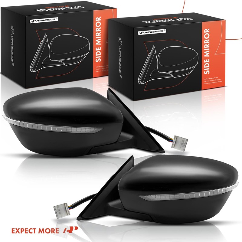 A-Premium Pair (2) Driver and Passenger Side Power Door Mirror