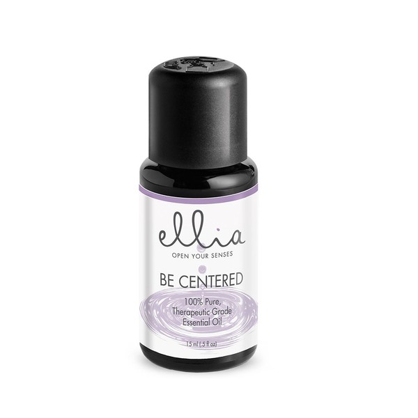 Ellia Be Centered Essential Oil Blend with a Spiced Citrus Focus, and Enticing Combination of Calming Aromas. For use with an Essential Oil Diffuser, 15ml