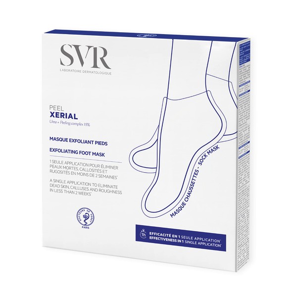 SVR XERIAL Peel - Exfoliating Foot Sock-Mask for Dry, Hard,