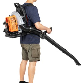 63CC 2-Stroke Leaf Blower Backpack Leaf Blower Powerful Engine Leaf Blowers, 6800r/Min, 0.47Gal Large Tank, 2.7KW Leaf Sweeping Machine for Yard Maintenance (63CC 2-Stroke)